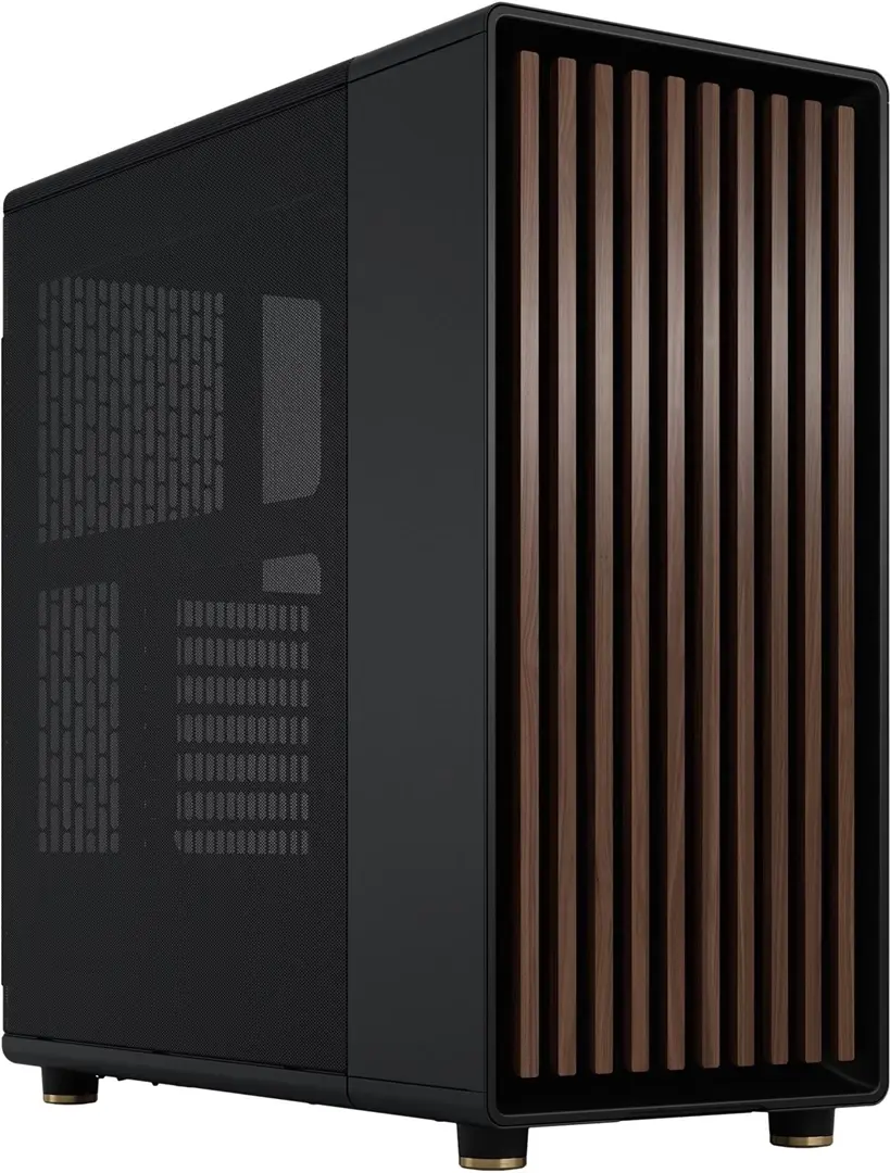 Modell 1 – Mid tower, trälameller fram, mesh-sida, luftkylning